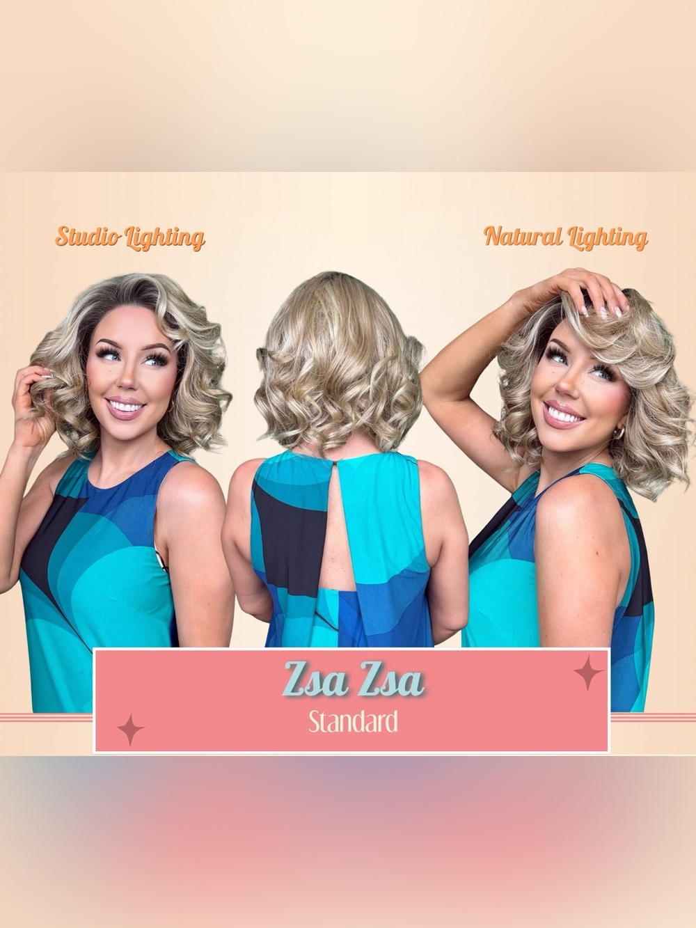 Zsa Zsa Standard Short Curly Wig - Ash Blonde